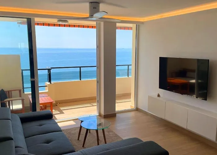شقة Beachfront -- New Luxury -- 1ª Linea Playa -- Center -- Private Parking -- Panoramic Sea Views --
